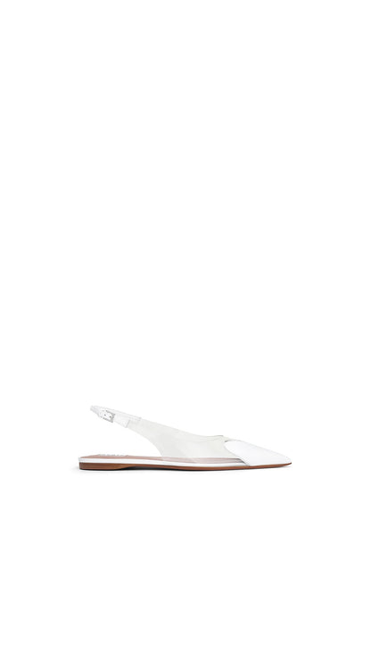Alaïa Le Cœur Flat Slingbacks In Patent Calfskin