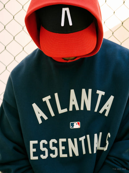 Essentials Braves Sport Hoodie Navy/Red