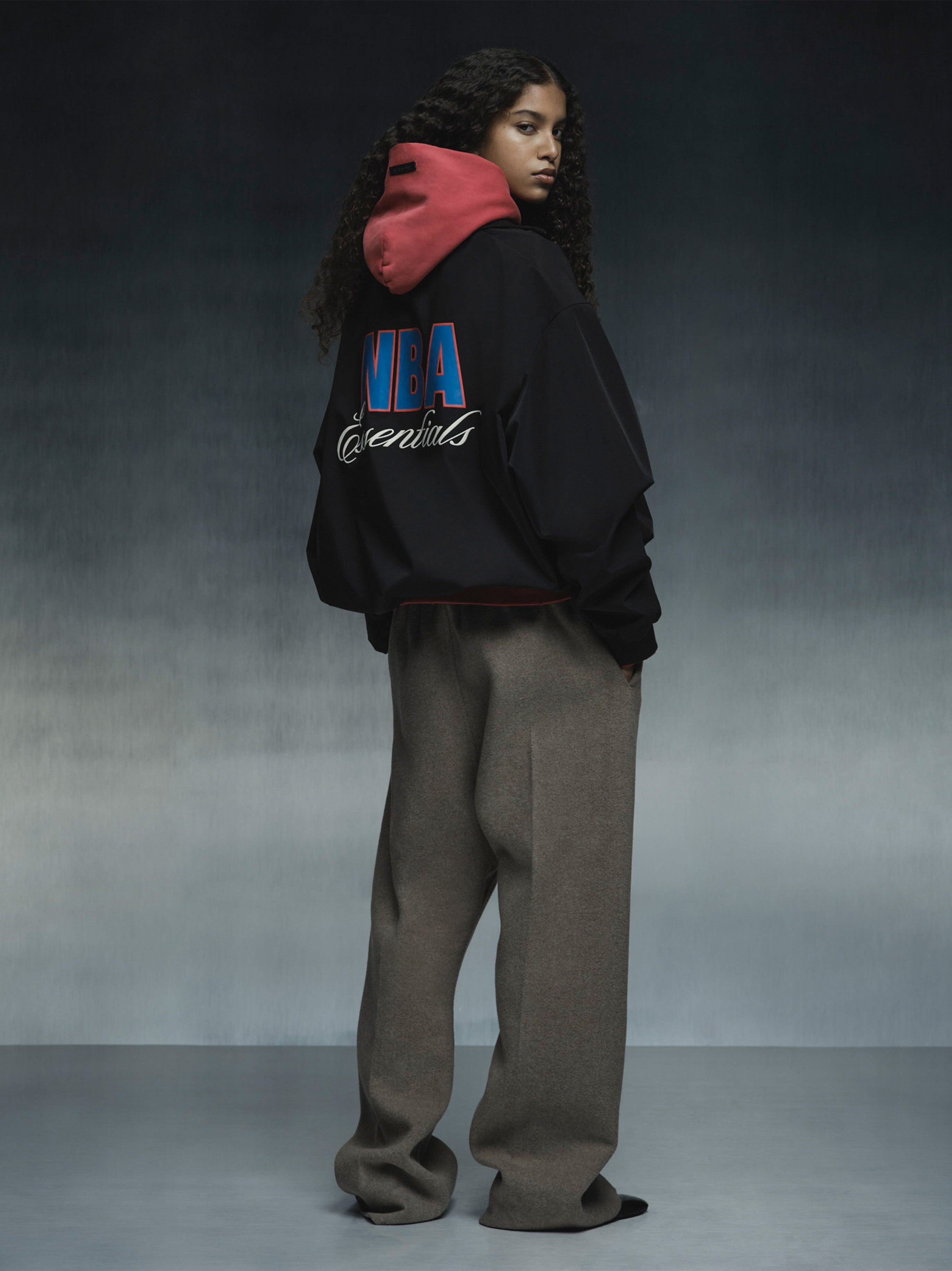Essentials Nba Half Zip Track Jacket Black