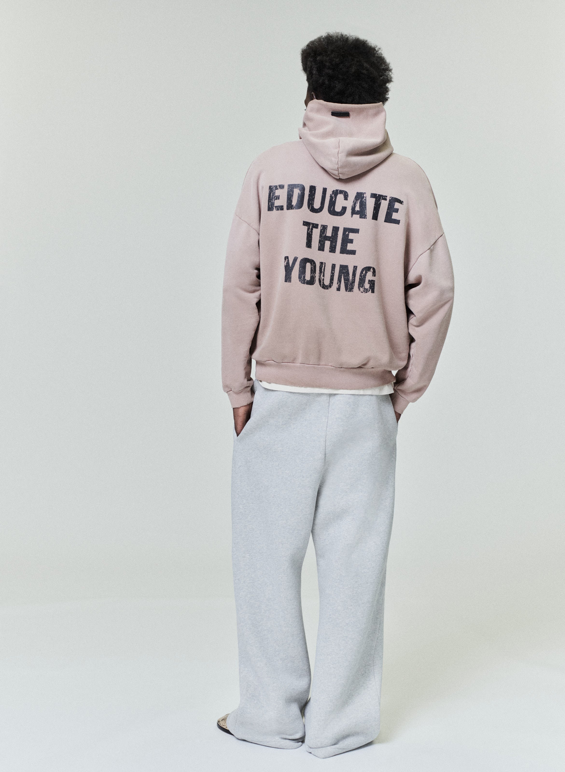 Essentials Educate Hoodie Dune Pearl