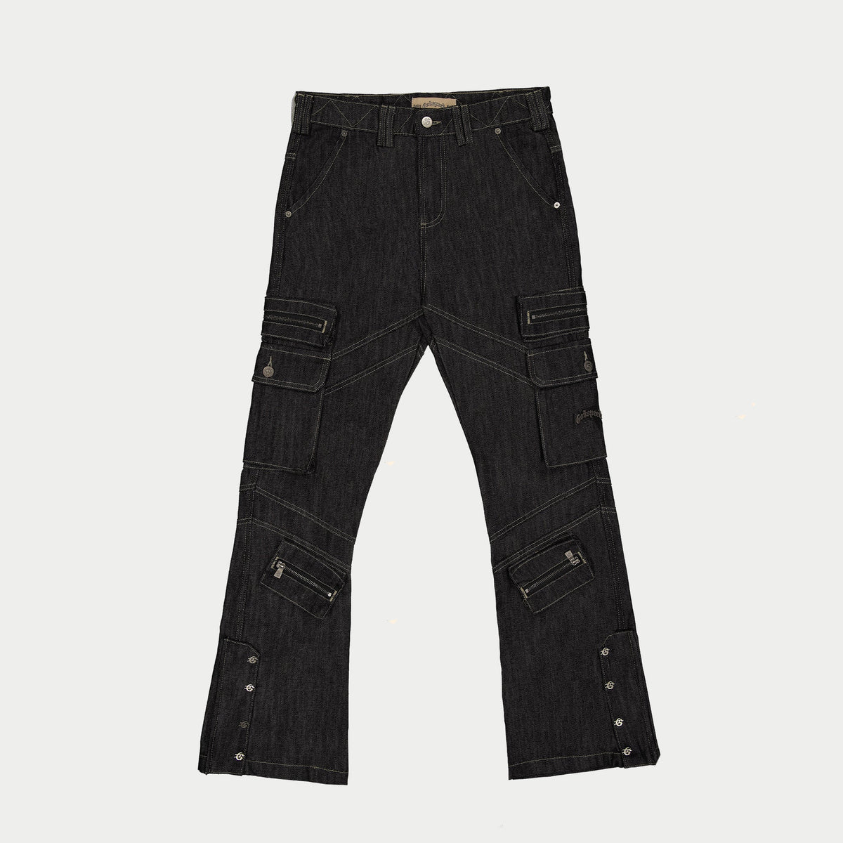 Godspeed Rockstar Flare Cargo Denim (Raw Black)