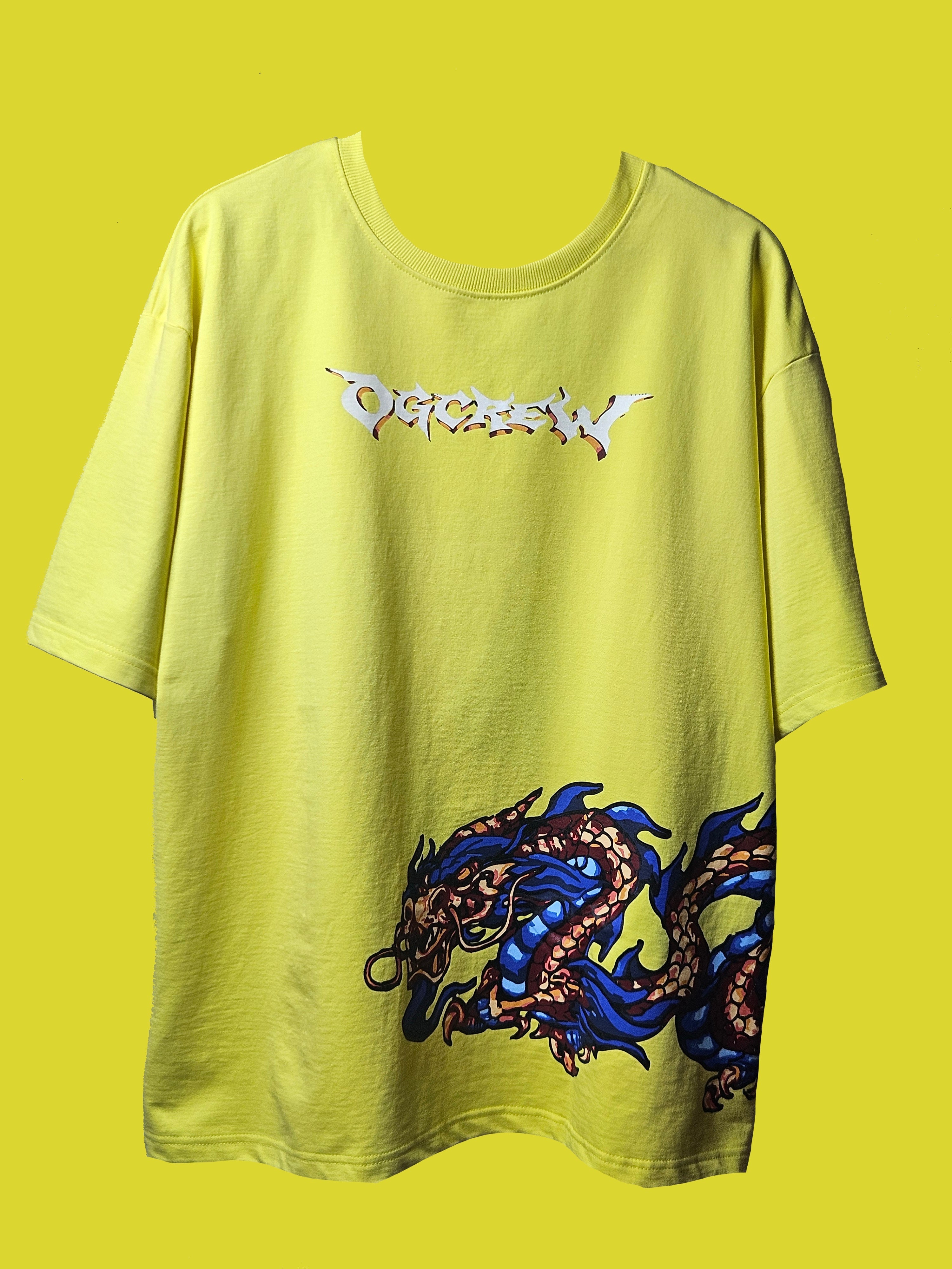 LIME YELLOW EASTERN DRAGON T-SHIRT