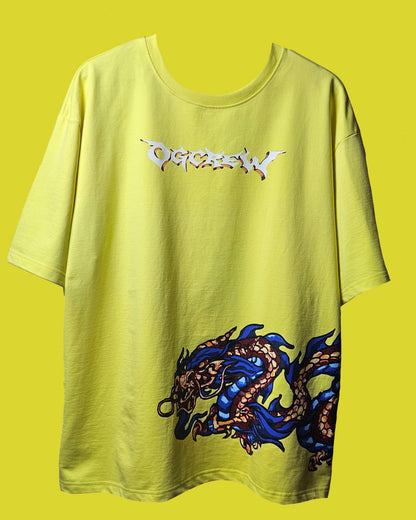 LIME YELLOW EASTERN DRAGON T-SHIRT