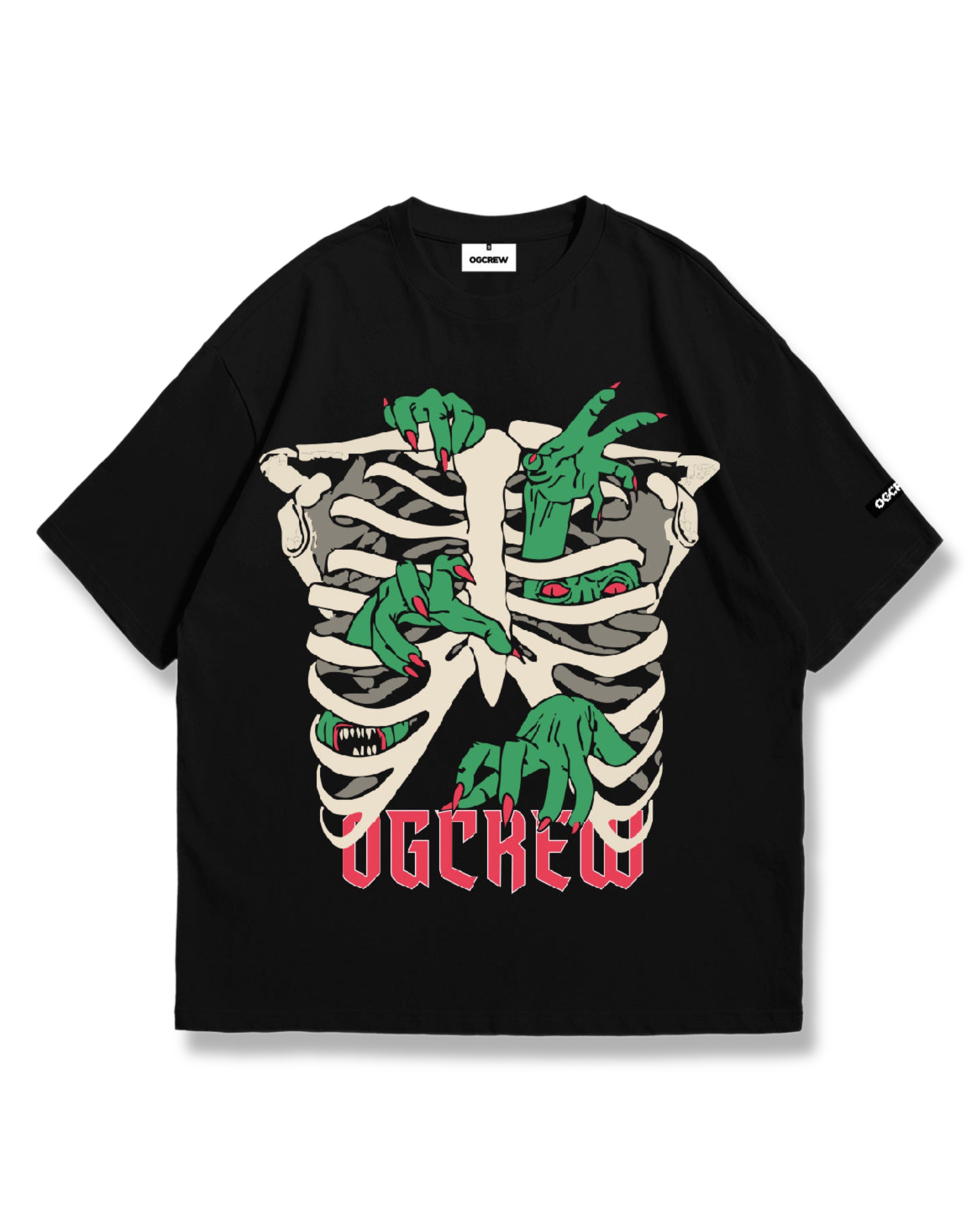 BLACK ZOMBIE RIBS T-SHIRT