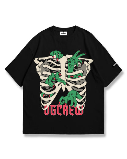 BLACK ZOMBIE RIBS T-SHIRT