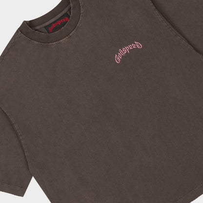 Godspeed Vital Short Set (Brown Wash - Pink Logo)