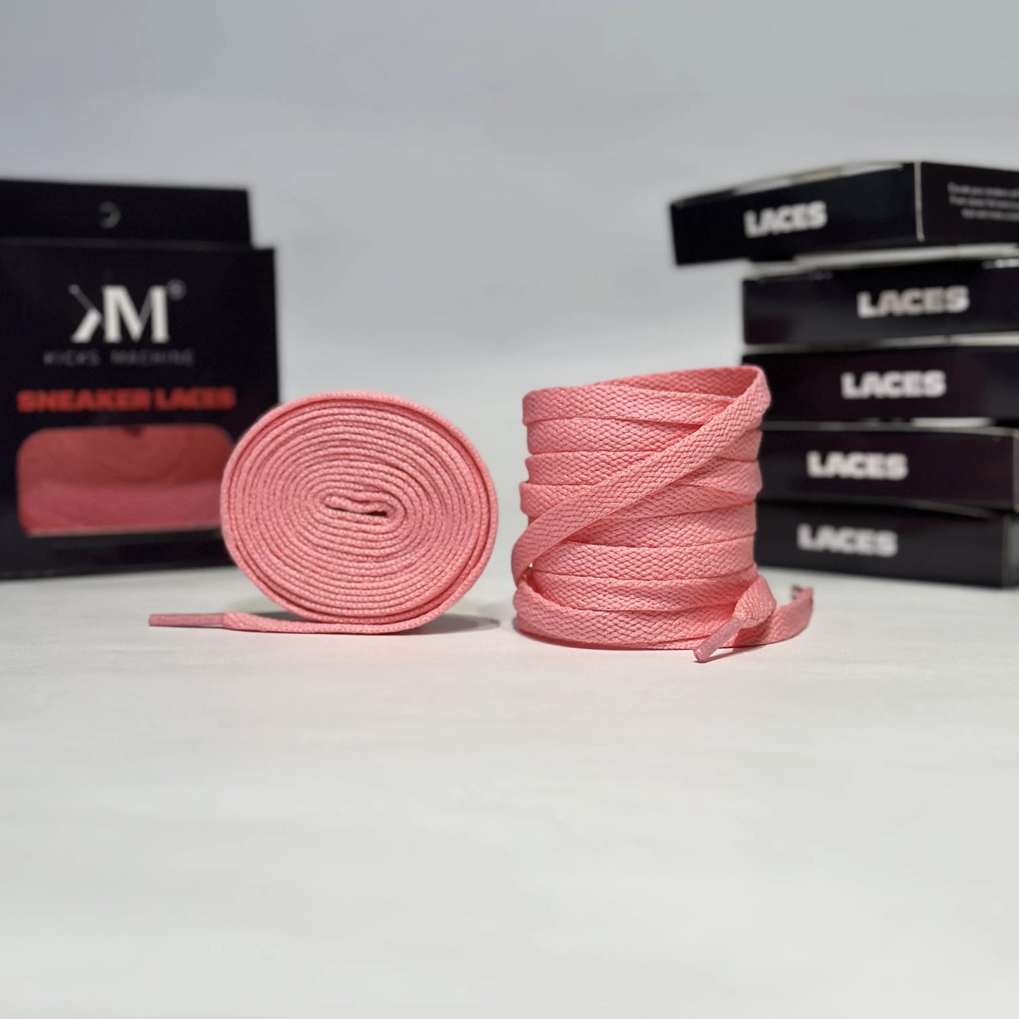 Flat Sneaker Laces- Dark Pink | Jordan laces | AJ1 Laces | Kicks Machine