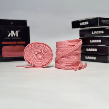 Flat Sneaker Laces- Dark Pink | Jordan laces | AJ1 Laces | Kicks Machine