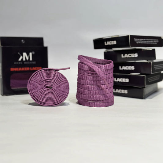 Flat Sneaker Laces- Dark Purple | Jordan laces | AJ1 Laces | Kicks Machine