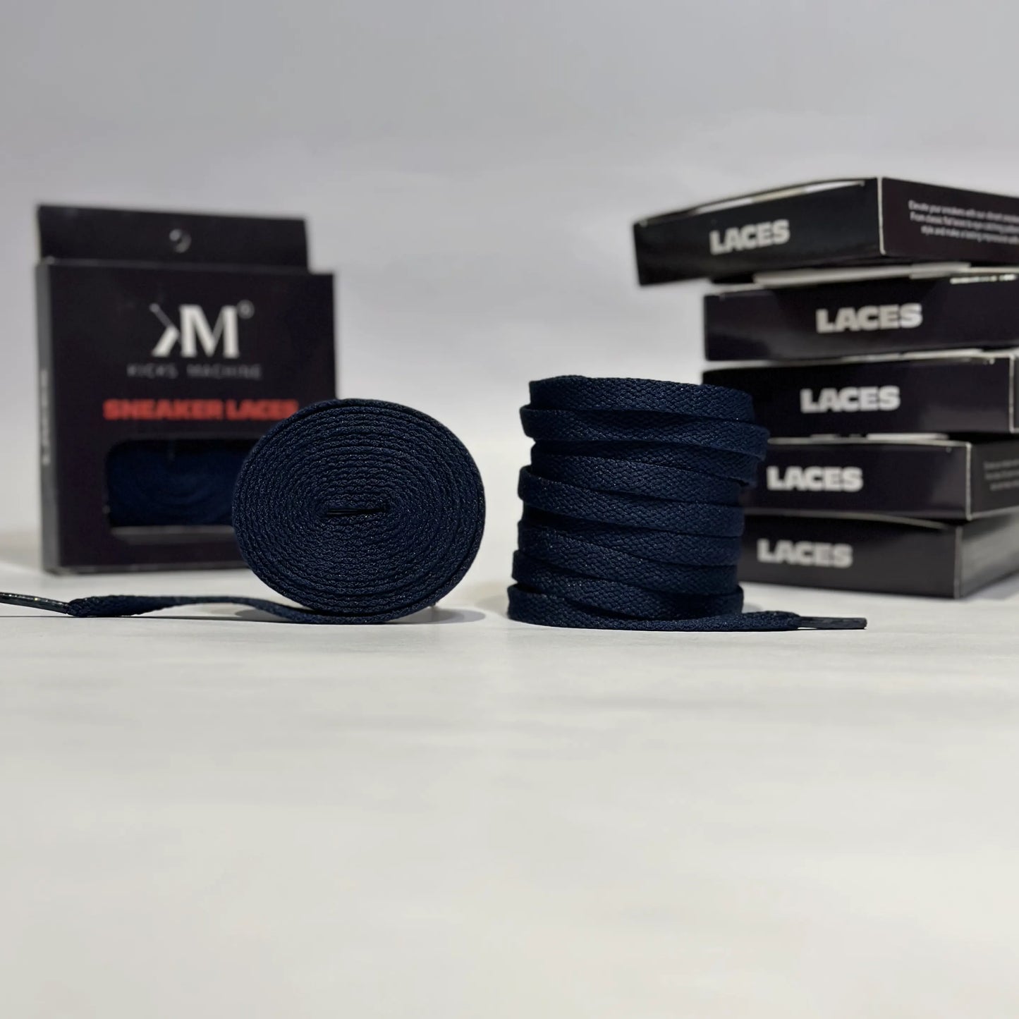 Flat Sneaker Laces- Marina Blue | Jordan laces | AJ1 Laces | Kicks Machine