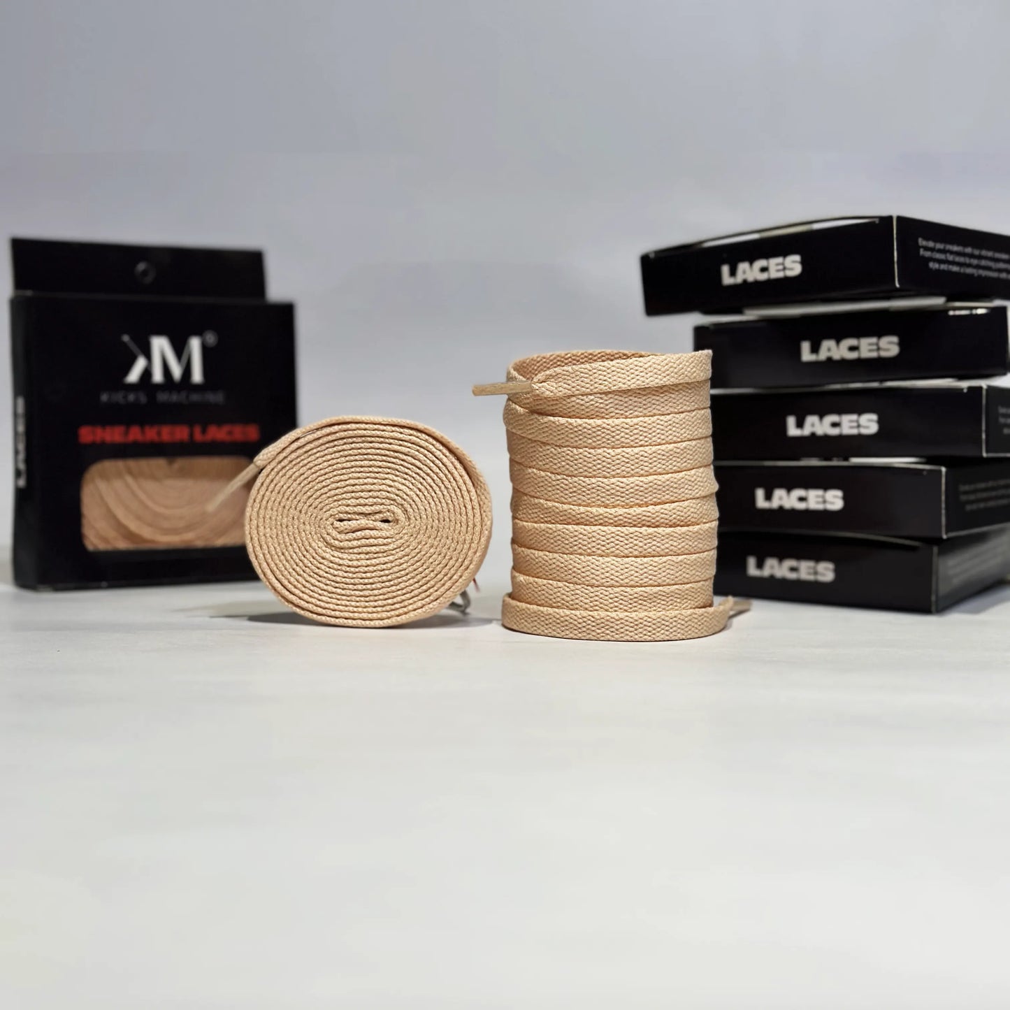 Flat Sneaker Laces- Peach | Jordan laces | AJ1 Laces | Kicks Machine