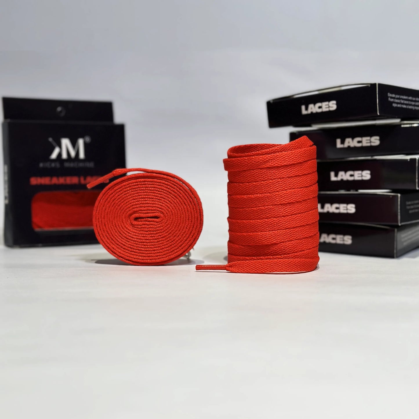 Flat Sneaker Laces- Red | Jordan laces | AJ1 Laces | Kicks Machine