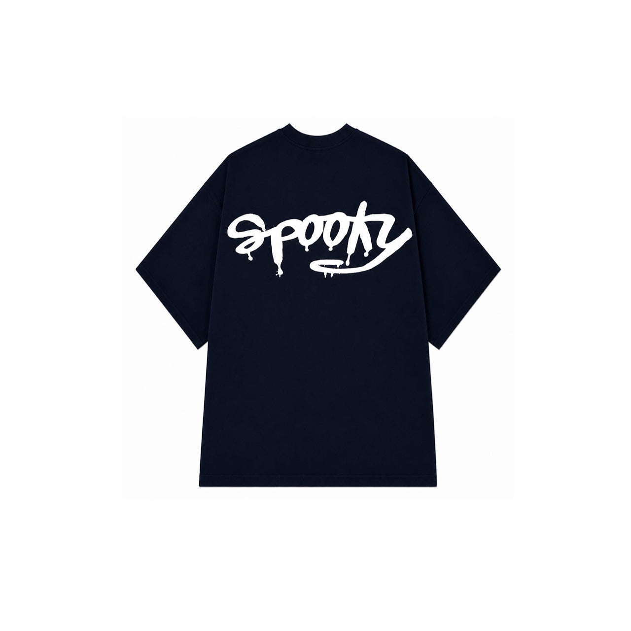 MIDNIGHT SPOOKY NAVY MEN’S OVERSIZED T-SHIRT