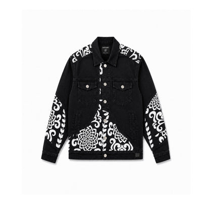 PATCHWORK DENIM BLACK WOMEN'S JACKET [50/50 LIMITED EDITION]