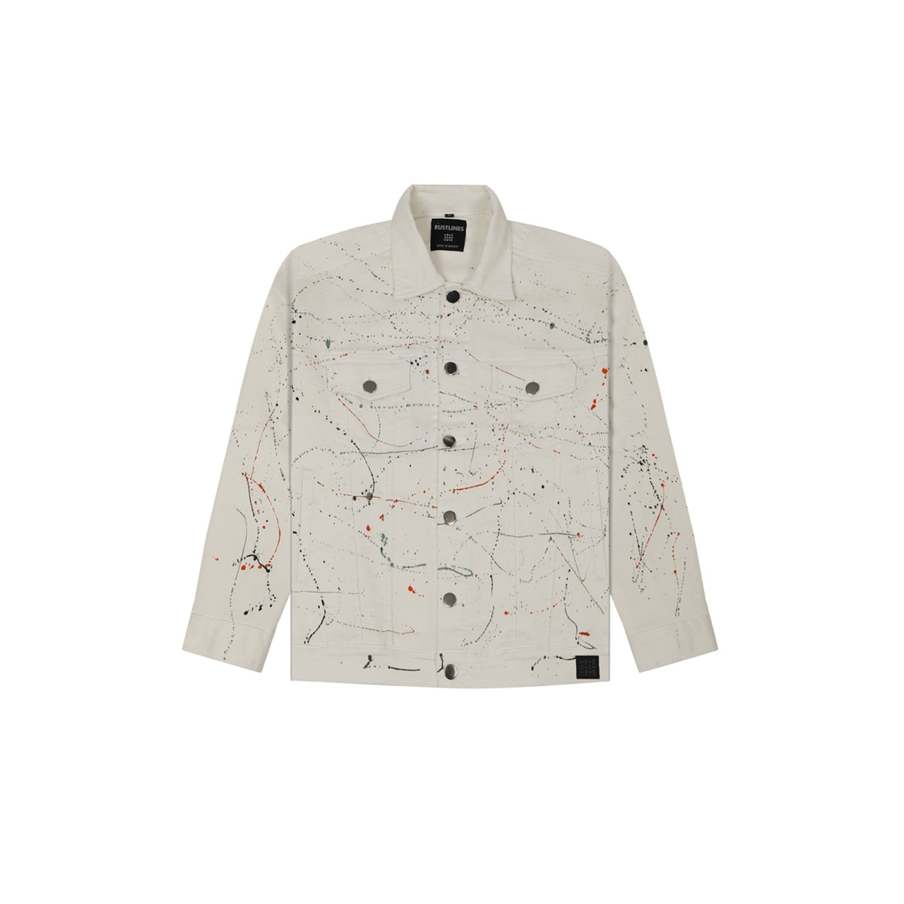 WHITE PAINTED DENIM WOMEN'S JACKET