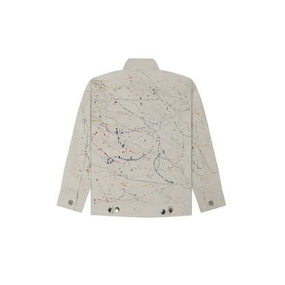 WHITE PAINTED DENIM WOMEN'S JACKET
