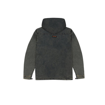 ACID WASH DENIM MEN'S HOODIE