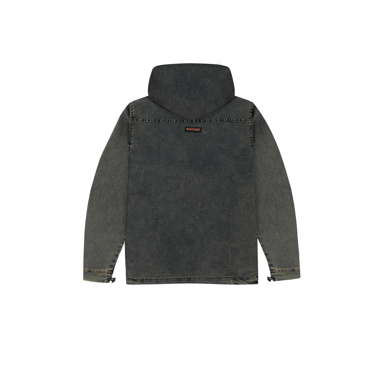 ACID WASH DENIM WOMEN'S HOODIE