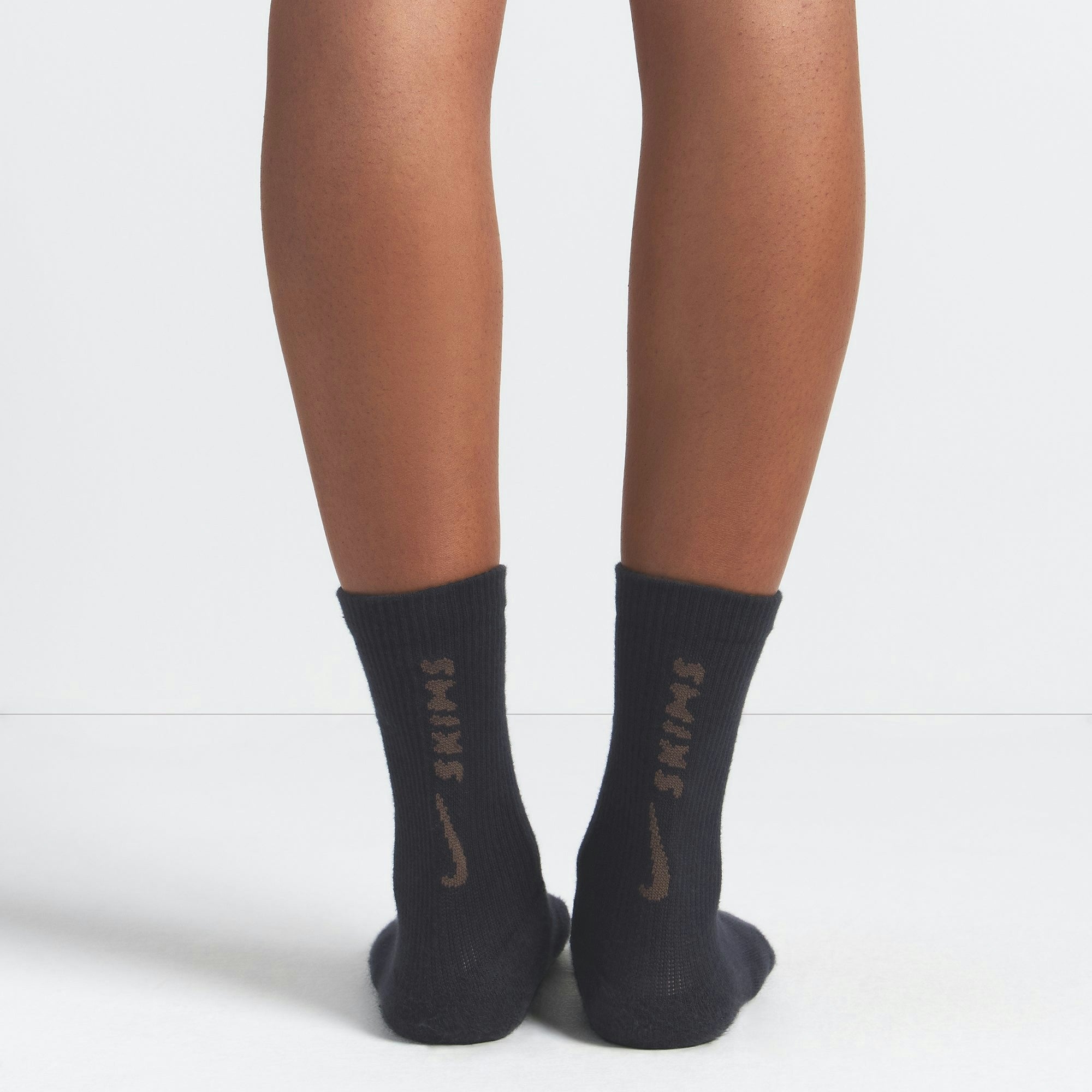 Skims Nikeskims Accessories Dri-Fit Crew Sock 3-Pack Dark Sepia Multi