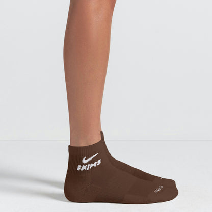 Skims Nikeskims Accessories Dri-Fit Quarter Crew Sock 3-Pack Dark Sepia Multi