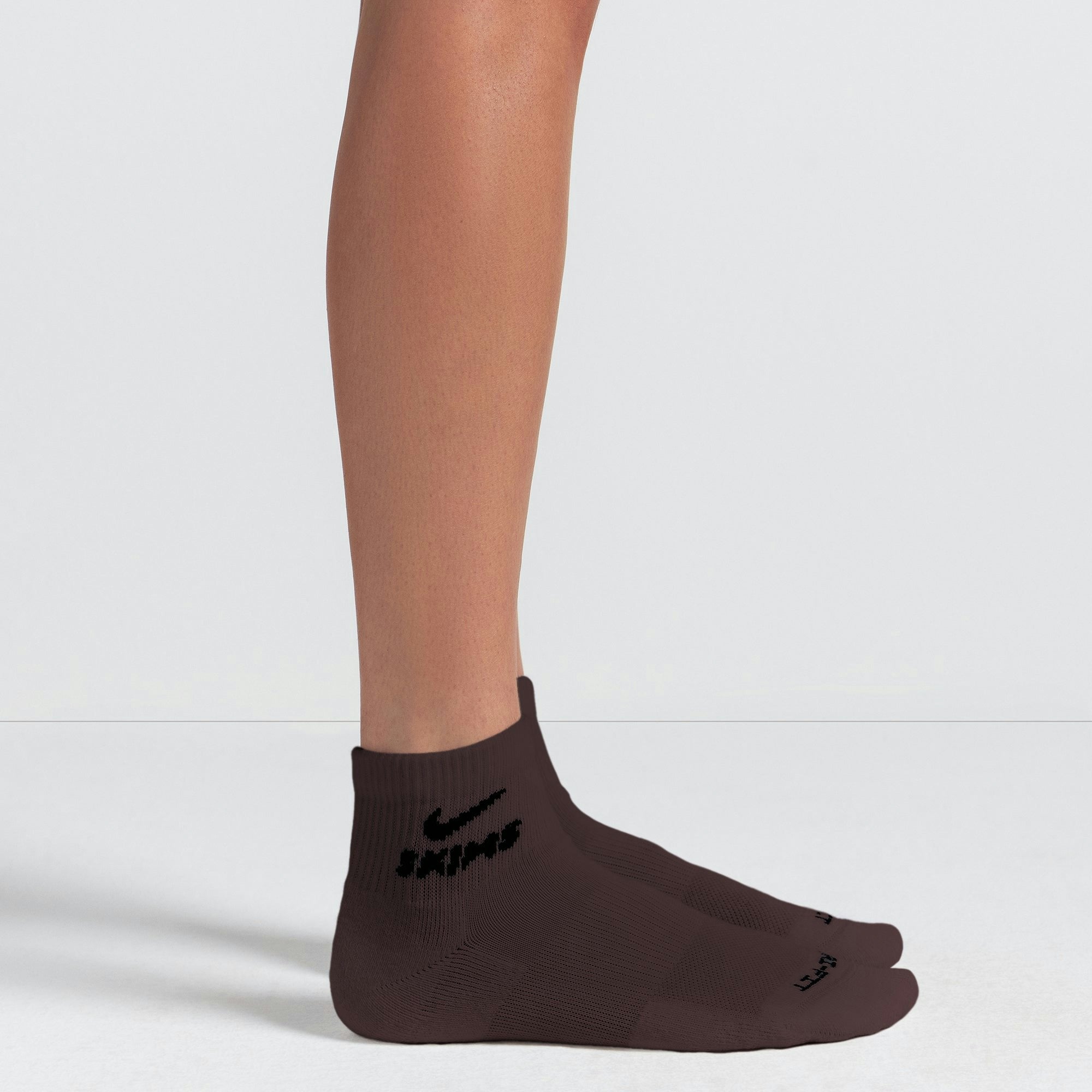 Skims Nikeskims Accessories Dri-Fit Quarter Crew Sock 3-Pack Dark Sepia Multi