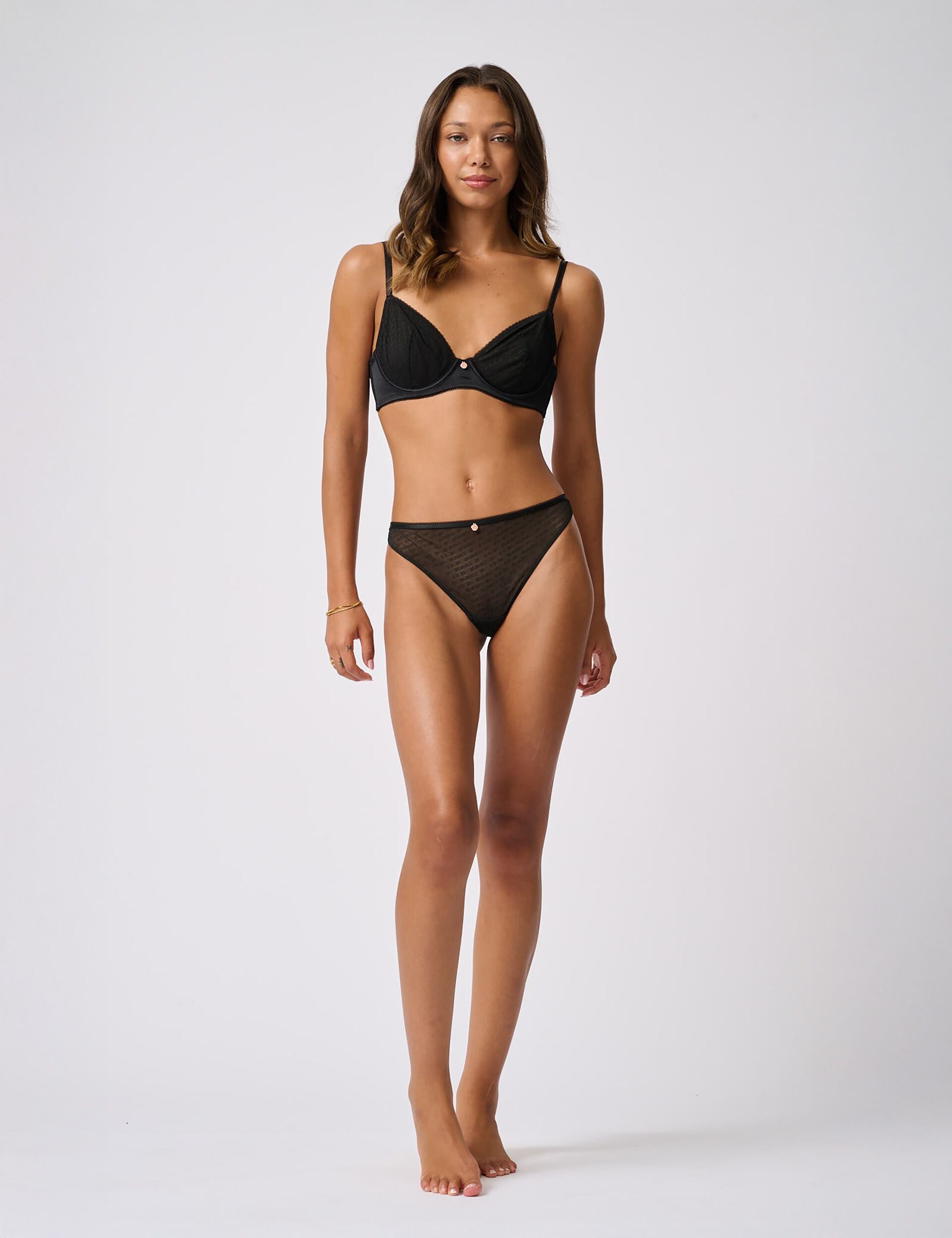 Ted Baker Irene Sheer Branded Mesh Thong Women's
