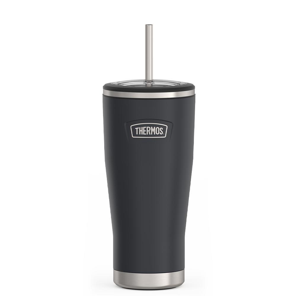 Thermos 24oz Icon Cold Tumbler With Straw Sunset Pink