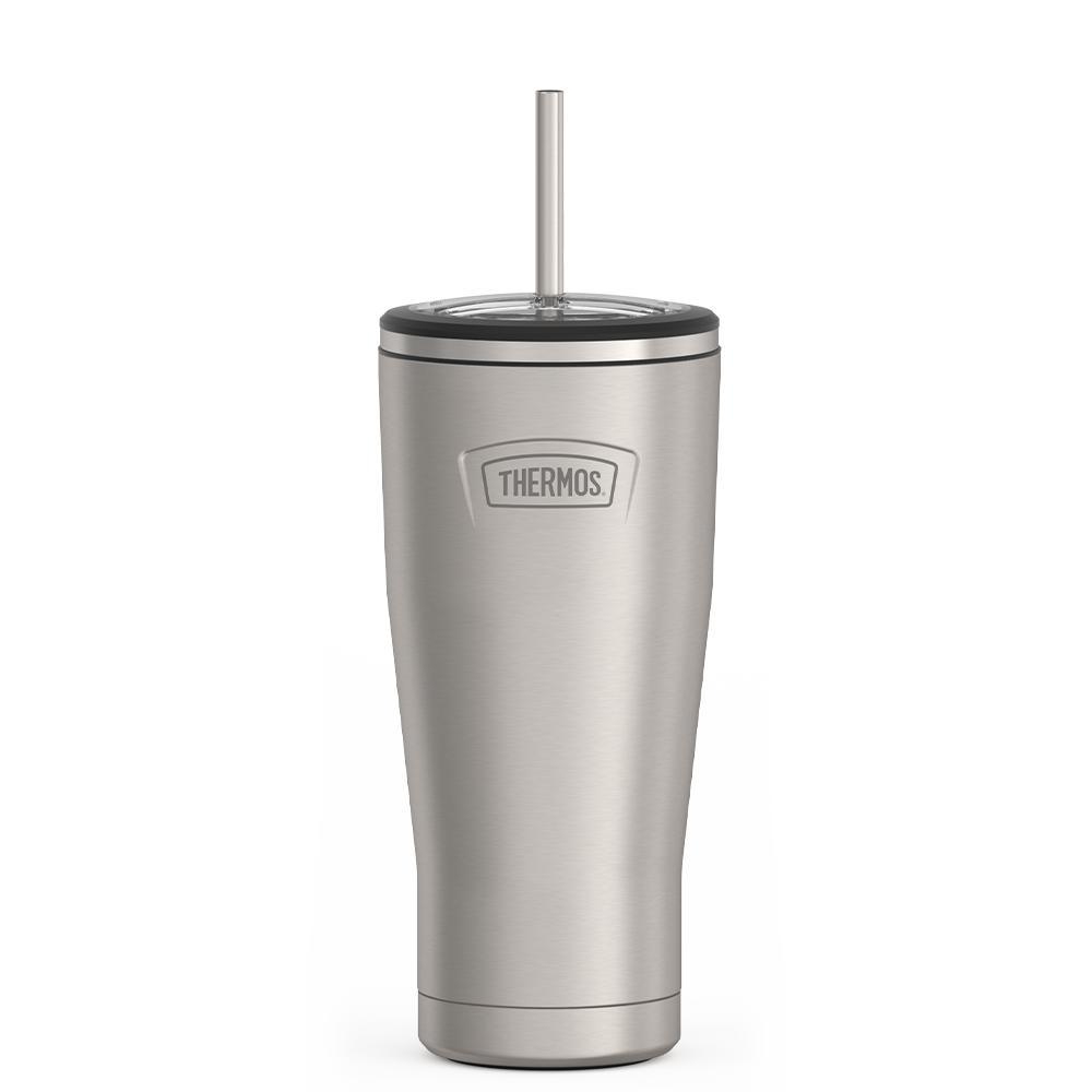 Thermos 24oz Icon Cold Tumbler With Straw Sunset Pink