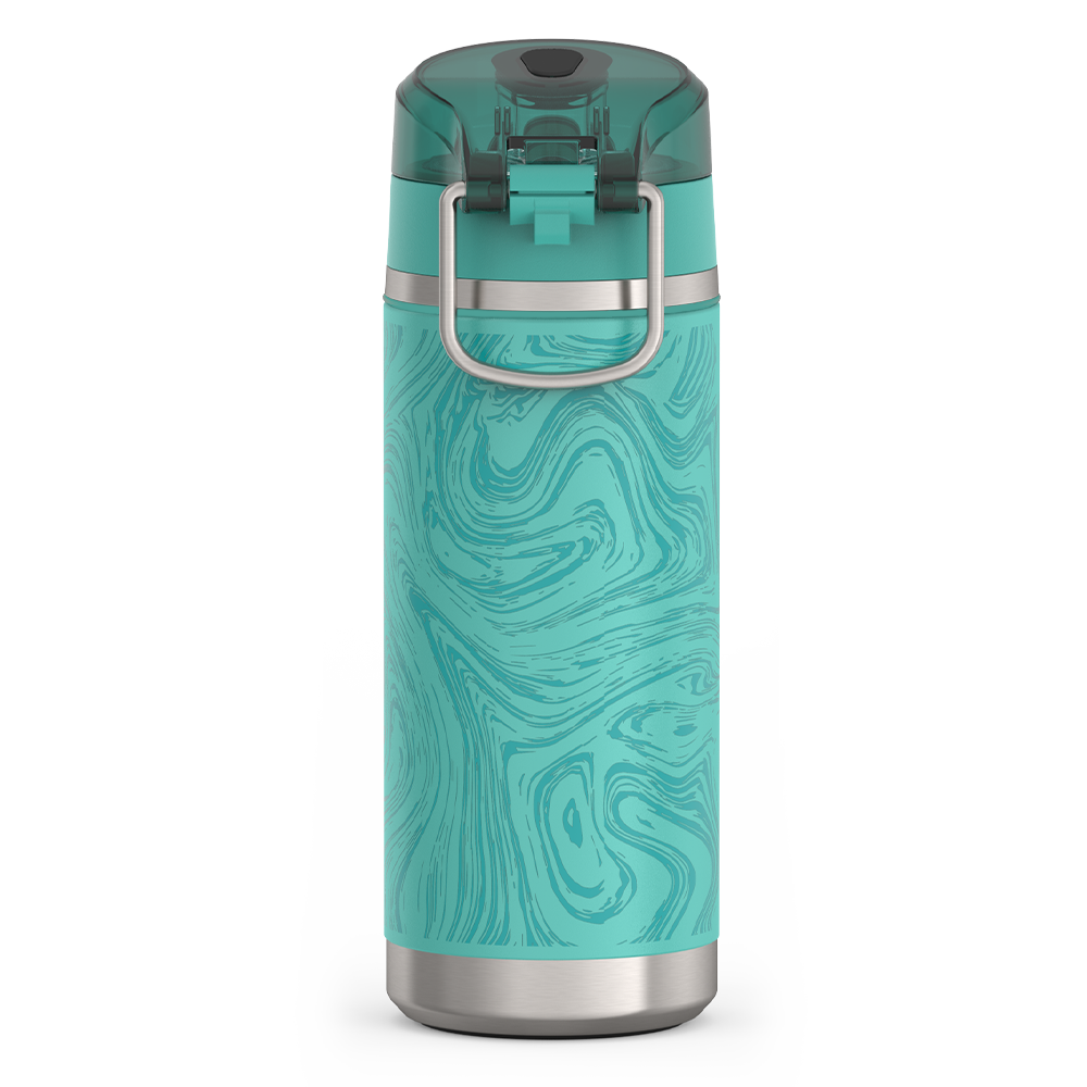 Thermos 18oz Icon Kids Water Bottle With Spout Lid Marble