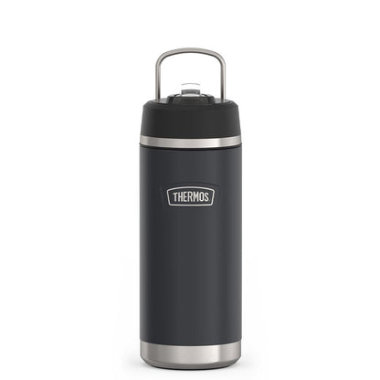 Thermos 18oz Icon Kids Water Bottle With Straw Lid Granite