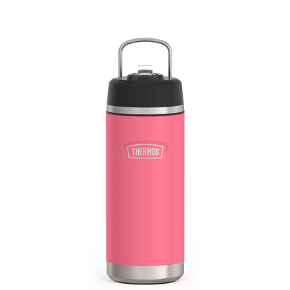 Thermos 18oz Icon Kids Water Bottle With Straw Lid Granite