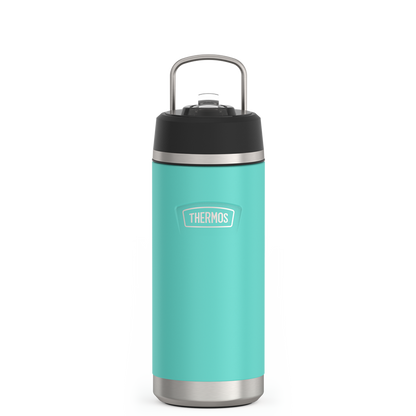 Thermos 18oz Icon Kids Water Bottle With Straw Lid Matte Stainless Steel