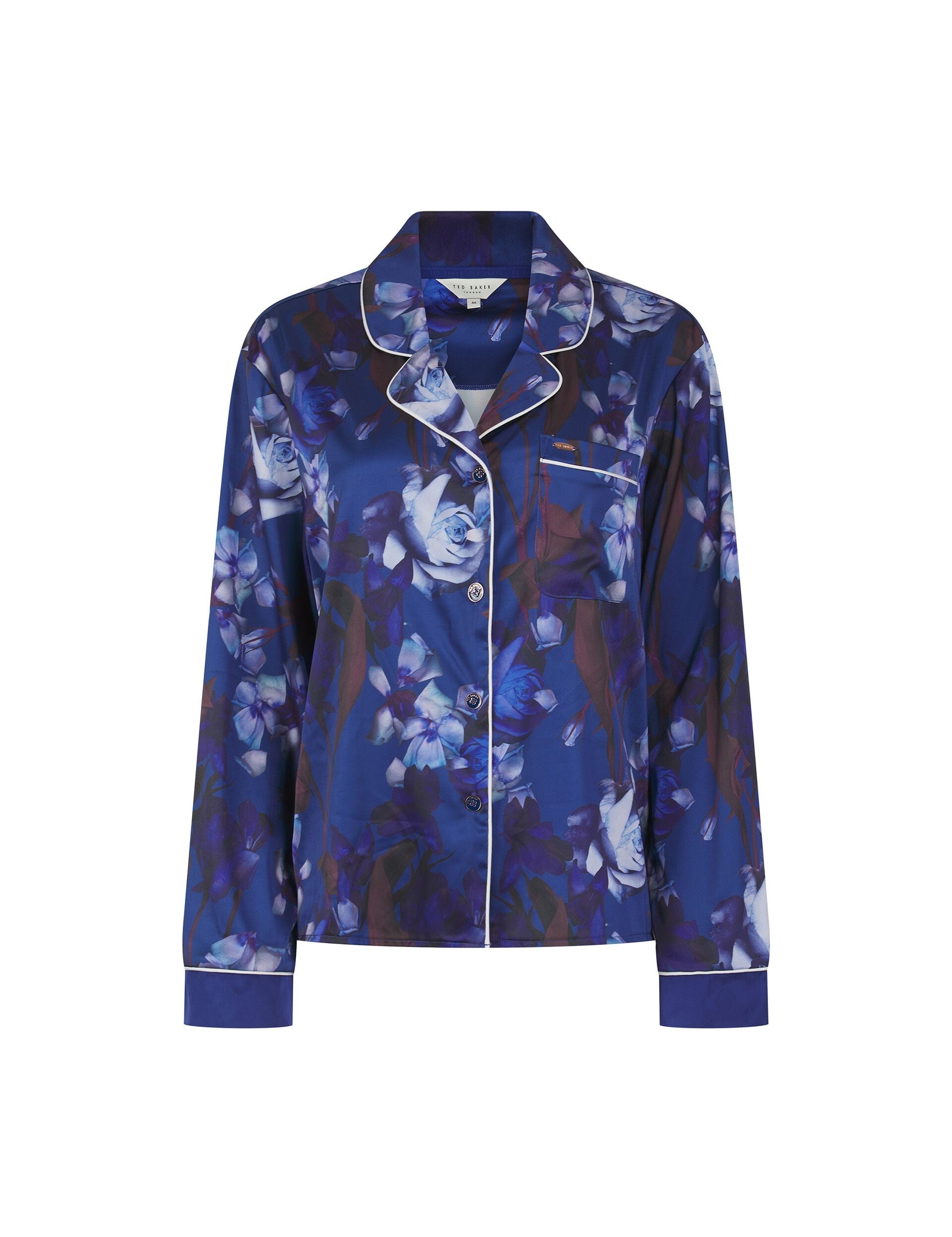 Ted Baker Isla Floral Print Satin Long Pyjama Set Women's