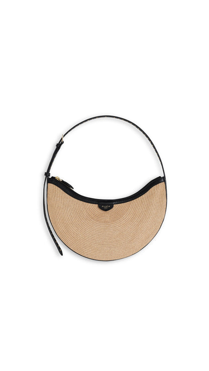 Alaïa One Piece Demi Lune Bag In Paper Straw