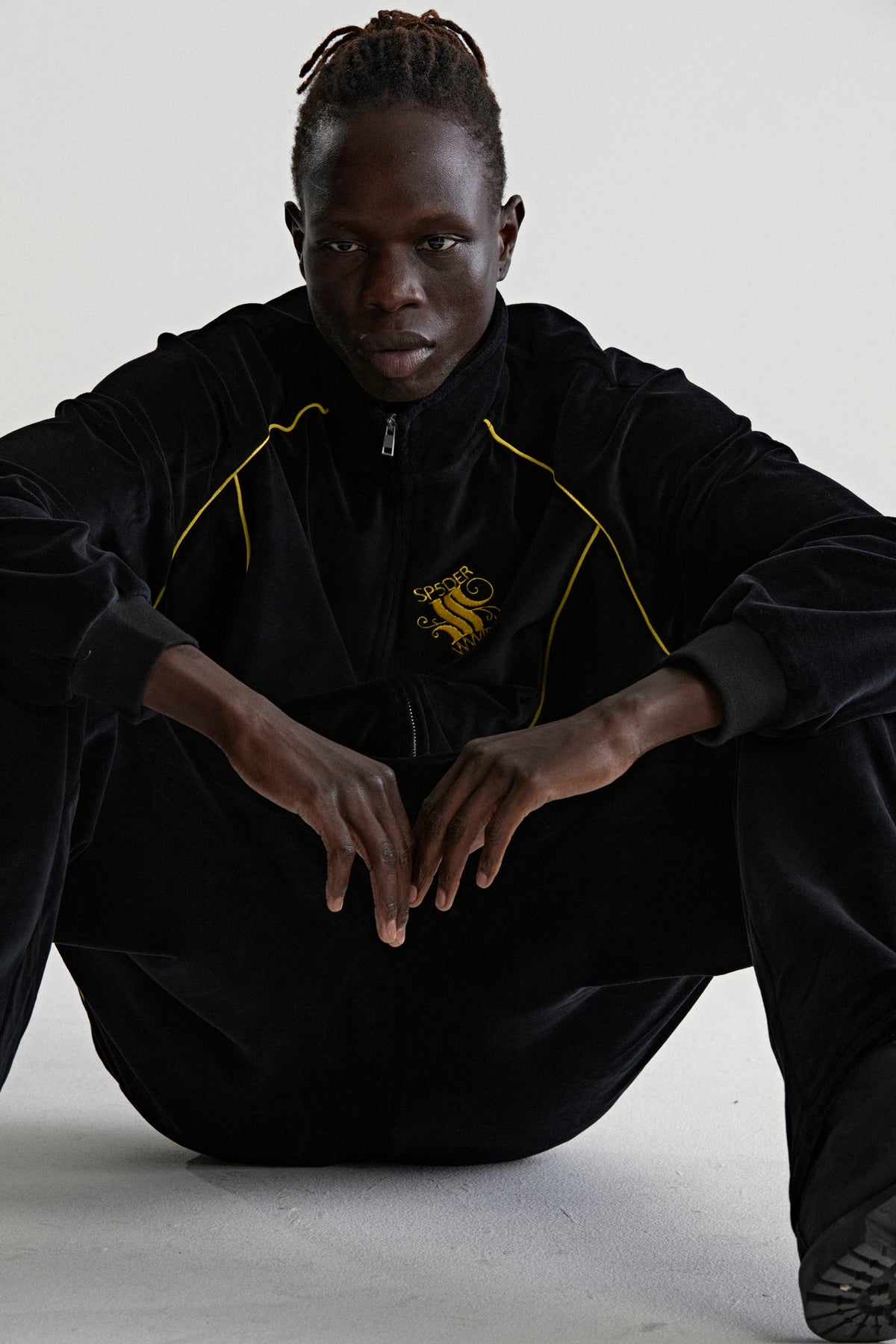 Sp5der Outline Velour Track Jacket
