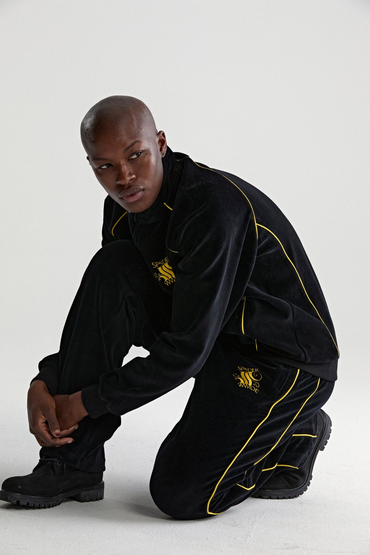 Sp5der Outline Velour Track Jacket