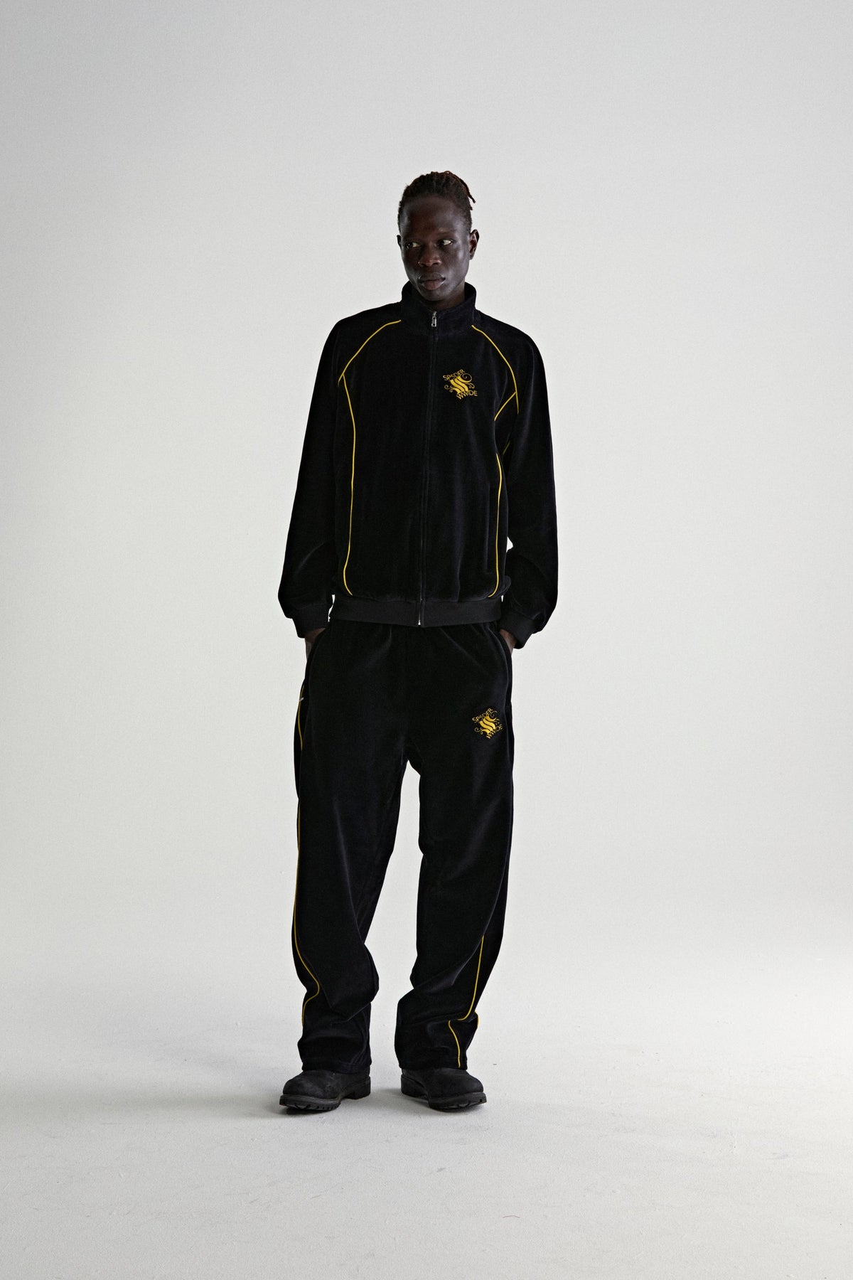 Sp5der Outline Velour Track Jacket