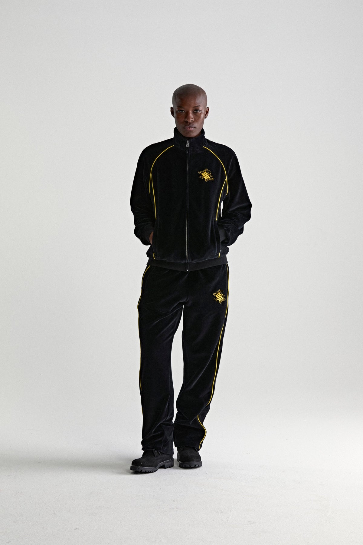 Sp5der Outline Velour Track Jacket