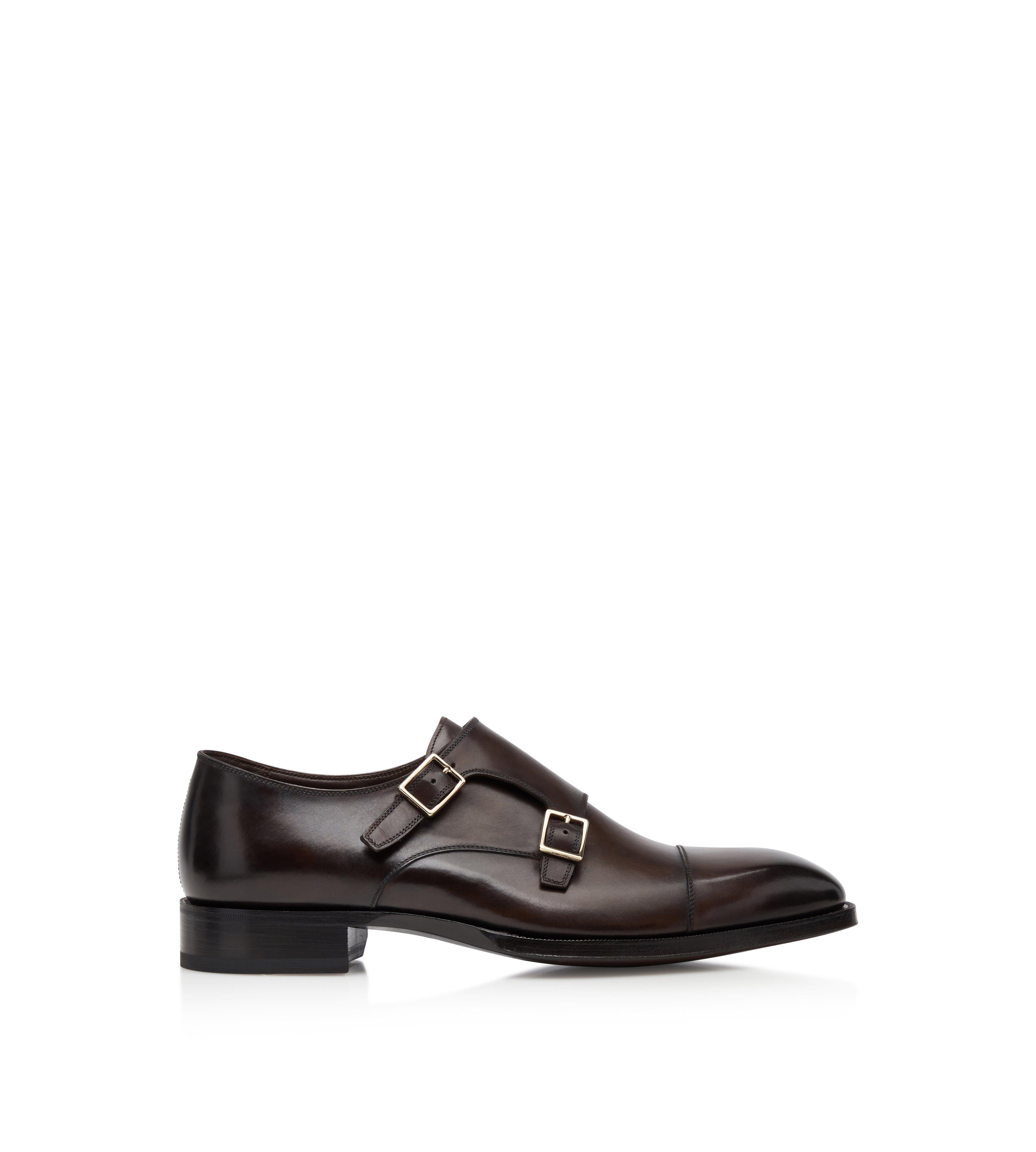 Tom Ford Burnished Leather Elkan Monk Strap