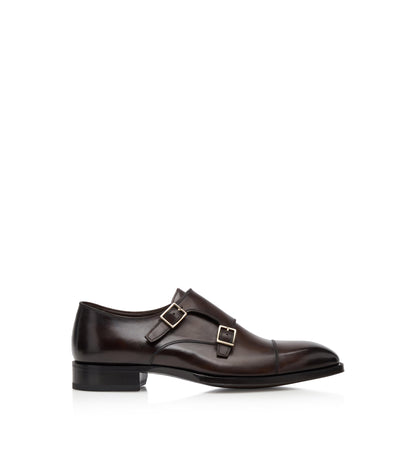 Tom Ford Burnished Leather Elkan Monk Strap