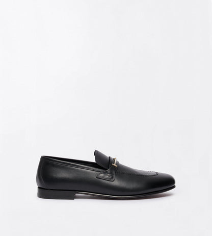 Tom Ford Burnished Leather Double T Hardware Gigi Loafer