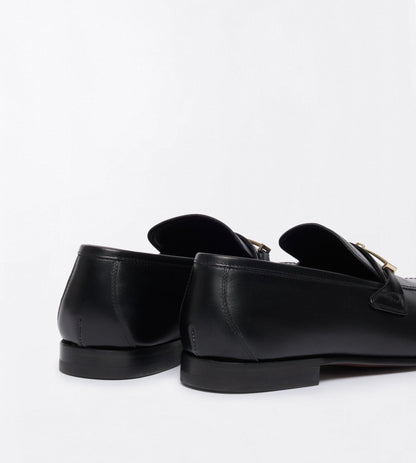 Tom Ford Burnished Leather Double T Hardware Gigi Loafer