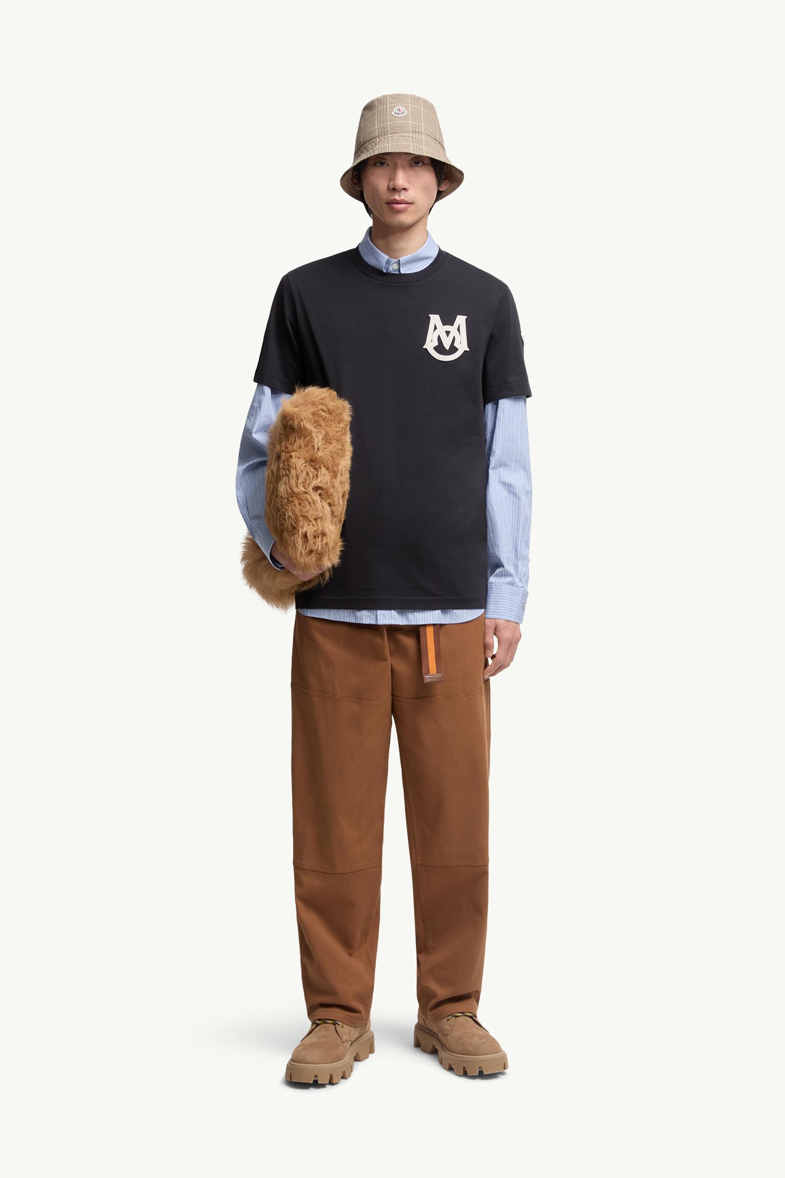 Moncler Monogram Cotton T-Shirt Navy Blue Navy Blue