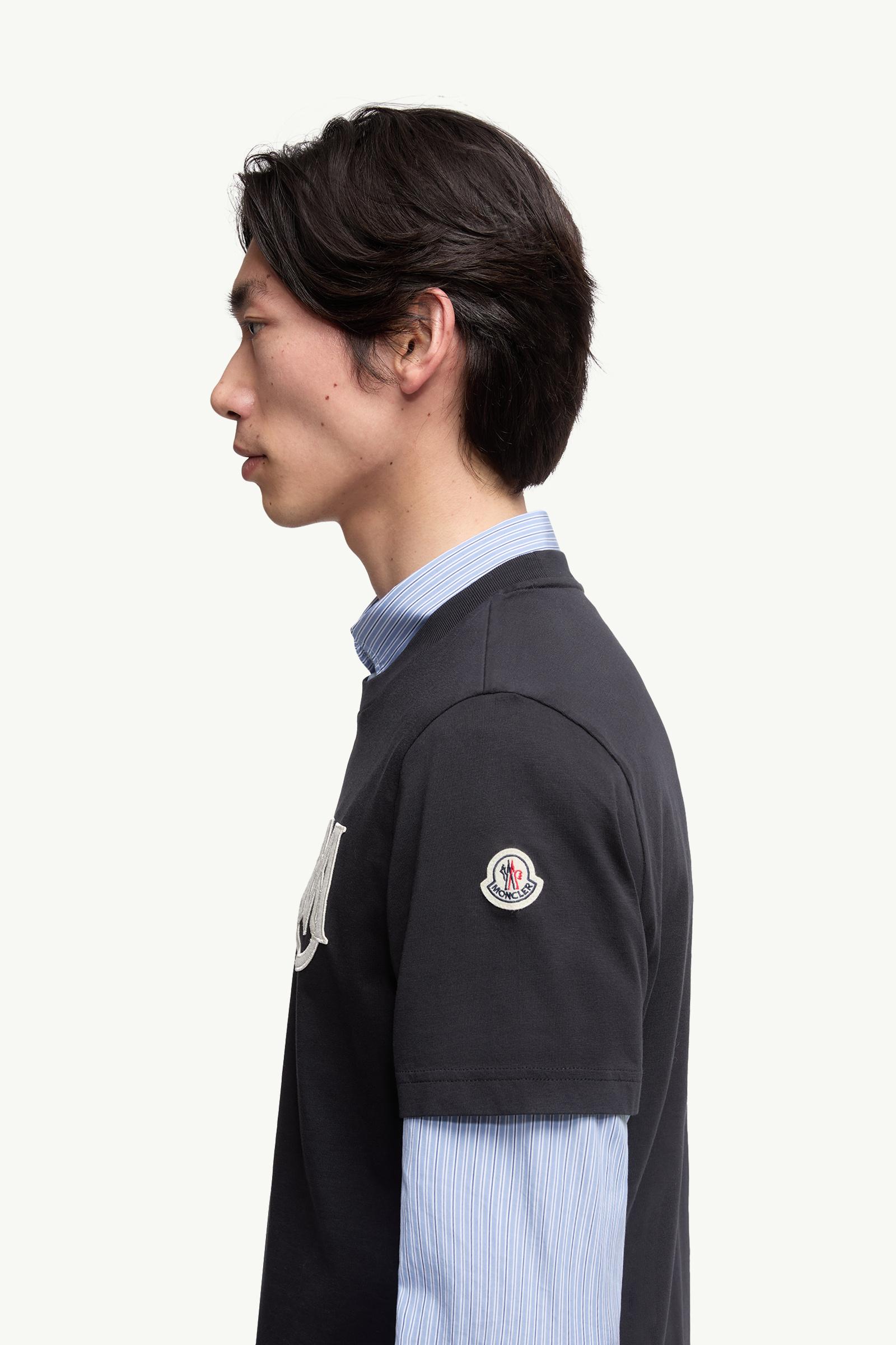 Moncler Monogram Cotton T-Shirt Navy Blue Navy Blue