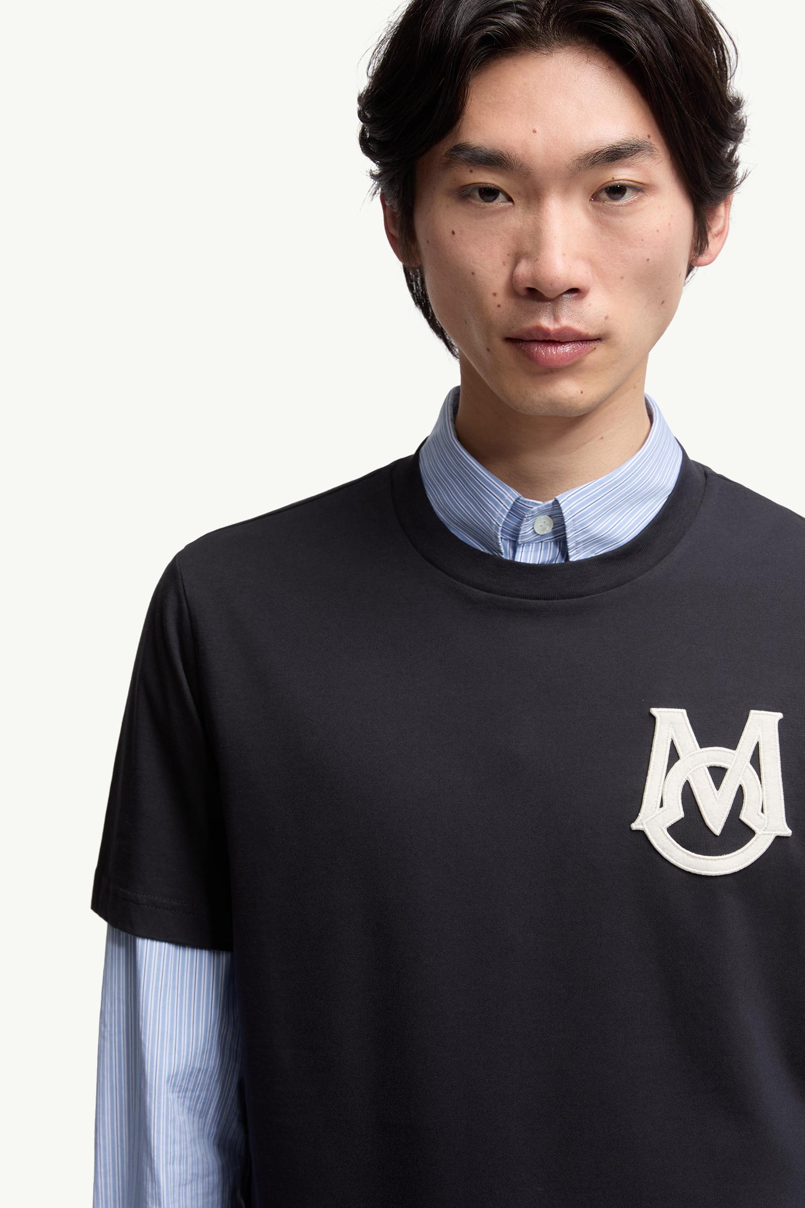 Moncler Monogram Cotton T-Shirt Navy Blue Navy Blue