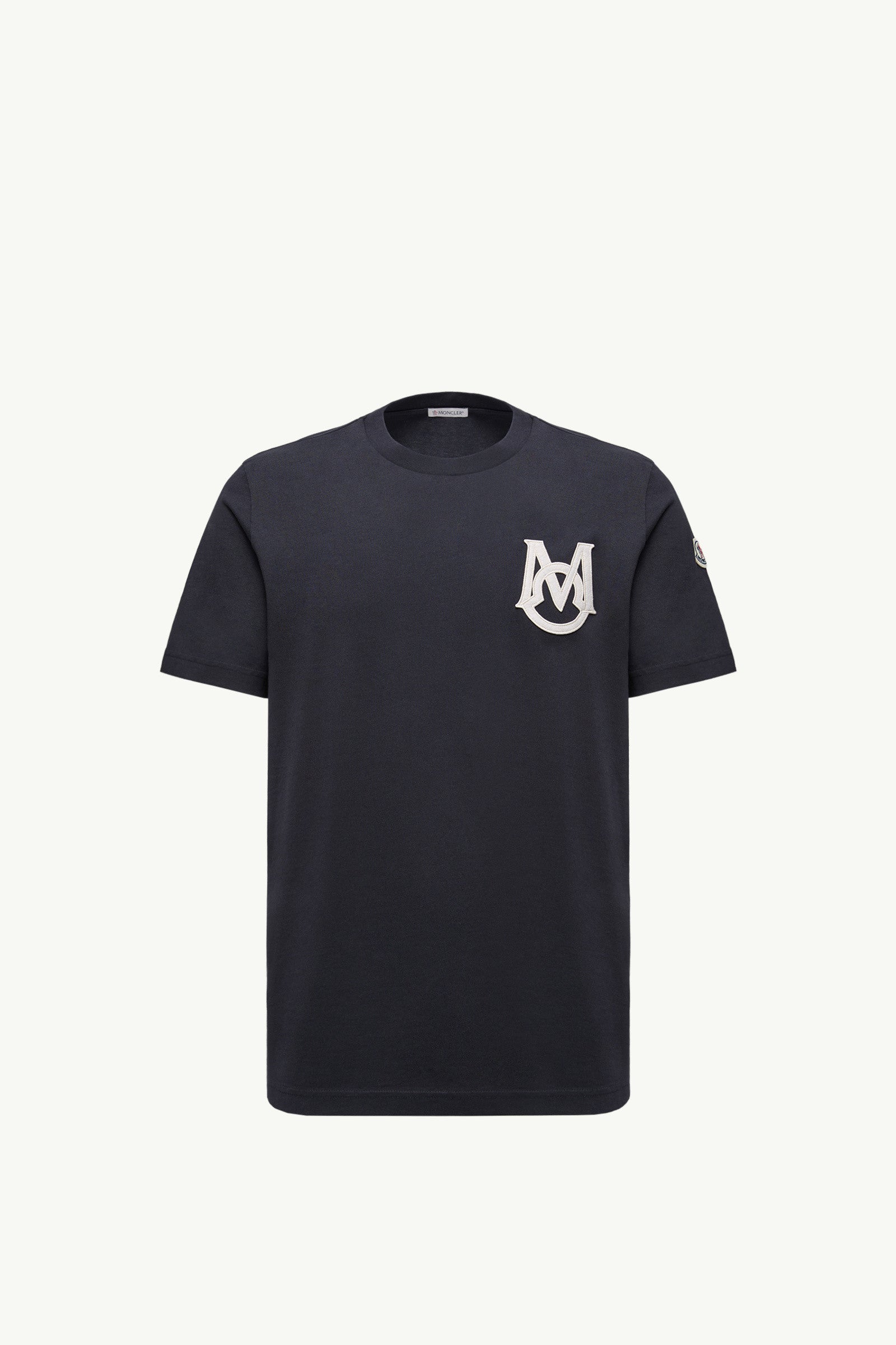Moncler Monogram Cotton T-Shirt Navy Blue Navy Blue