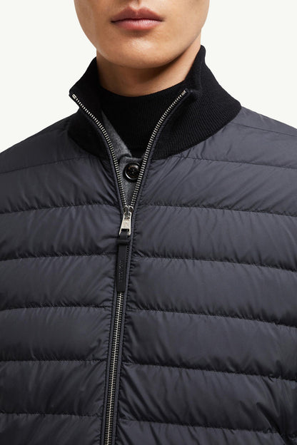Moncler Padded Wool & Cashmere Zip-Up Cardigan Black Black