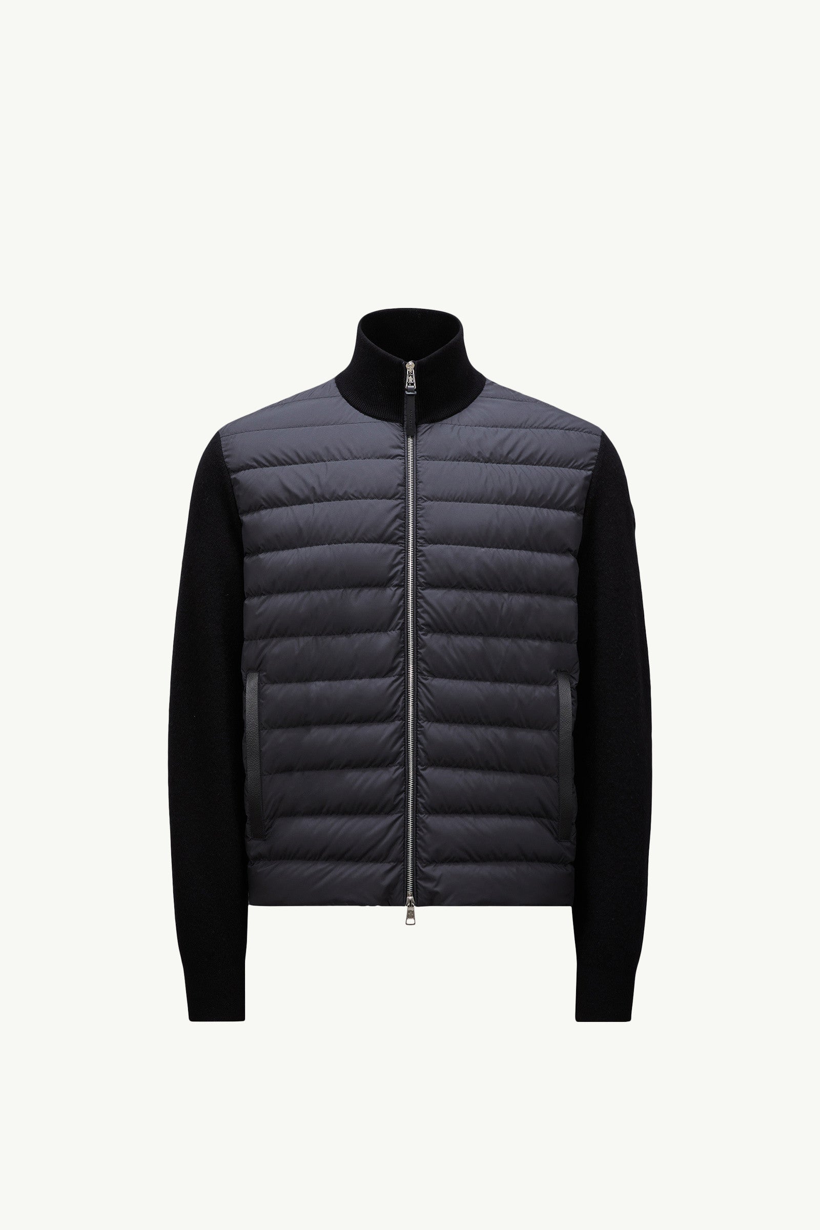 Moncler Padded Wool & Cashmere Zip-Up Cardigan Black Black