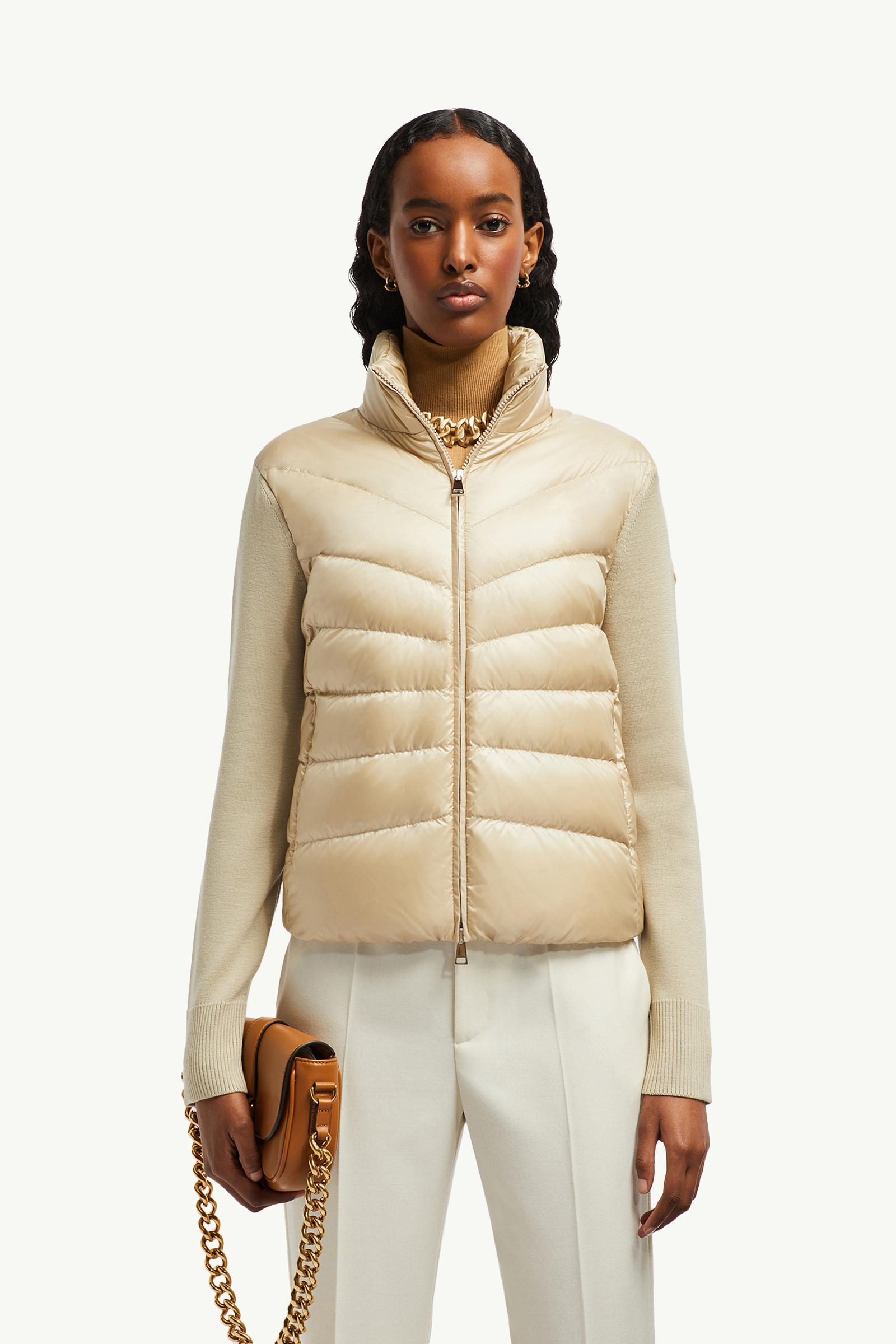 Moncler Padded Wool Cardigan Beige Beige