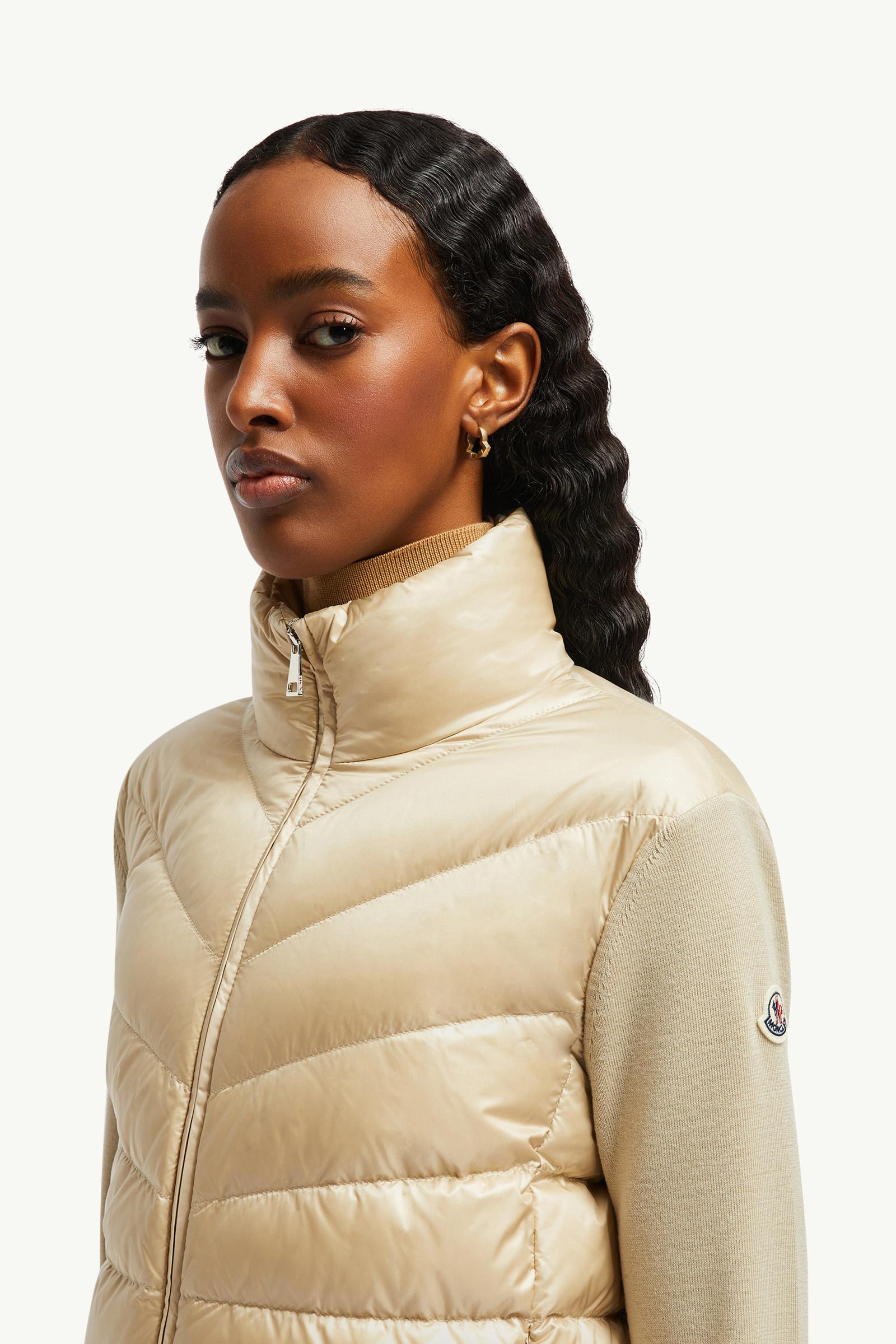 Moncler Padded Wool Cardigan Beige Beige